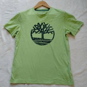 EARTHKEEPERS ティンバーランド トップス Tシャツ ロゴ ラウンドネック 無地 半袖 メンズ サイズS グリーン Smm165