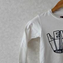 Levi's リーバイス トップス Tシャツ 無地 半袖 ロゴ ラウンドネック レディース サイズ110 ホワイト SO132_画像1