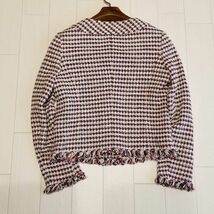 DB19★美品 WEAR ユナイテッドアローズ ジャケット 上着 レディース サイズM 裏地ピンク キュプラ100％ 綿60％_画像3