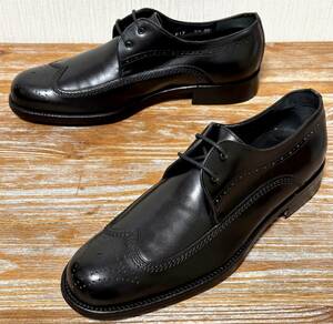 Salvatore Ferragamo サルヴァトーレフェラガモ ウイングチップ フルブローグ 黒 5.5EE 24.0〜24.5cm 革靴 ビジネス レザーシューズ