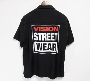  VISION STREET WEAR ヴィジョン ストリート ウェア ボーリングシャツ 黒 Lサイズ
