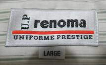 デッドストック★U.P renoma/レノマ●シャツ 半袖 ストライプ ベージュ系 UNIFORME PRESTIGE_画像5