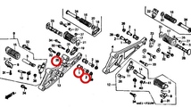 送料無料☆即納☆CB750F FZ FA FB マフラー マウント ラバー カラー セット 1台分 RC04 ステップ ゴム ワッシャー CB900F CB1100F 【E】_画像3