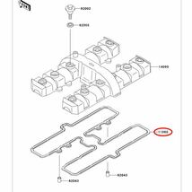 在庫あり 即納 ゼファーχ ヘッド カバー ガスケット カワサキ 純正 ZR400G G1-G9 カイ 【#Z】_画像2