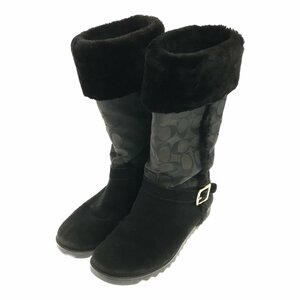 COACH Coach [lay1683M] signature pattern boa boots mouton boots A7295 F2080 H09 lady's 8B ( approximately 25cm corresponding ) MR