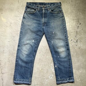 LEVI'S リーバイス 【men2655H】 60's 70's 505 デニム Big E 並行ステッチ 刻印5 42TALON リペア 色落ち良好 ウエスト実寸W33 USA製 AG