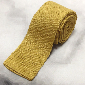  Kenzo KENZO хорошая вещь мельчайший глянец галстук вязаный квадратное Thai узкий галстук желтый серия оттенок желтого V-008002.. пачка 