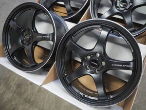 ★軽量★18inch 8.5J+50 5H114.3 New item popular BlackススピードCR5 Wheels1台分 Tiresset可能 LEXUS IS GS CIVIC REVORG WRX STI IMPREZA BK