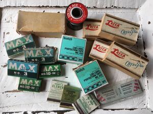 ヴィンテージ ■マッチ箱 MAX ホッチキス針 雑貨セット■ 古道具 ディスプレイ小物セット