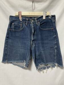 60s LEVI'S リーバイス 501 BIG E S TYPE カットオフ デニム W32 L29 (N-7-20)