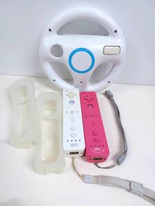 ニンテンドー Wii リモコン(RVL-036) マリオカートハンドルセット!