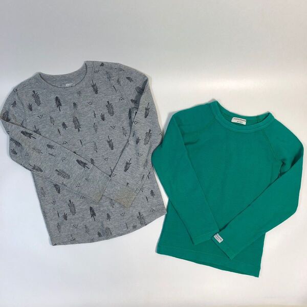 ワッフルTシャツ 長袖 子供服 トップス 2点セット セット売り 110センチ