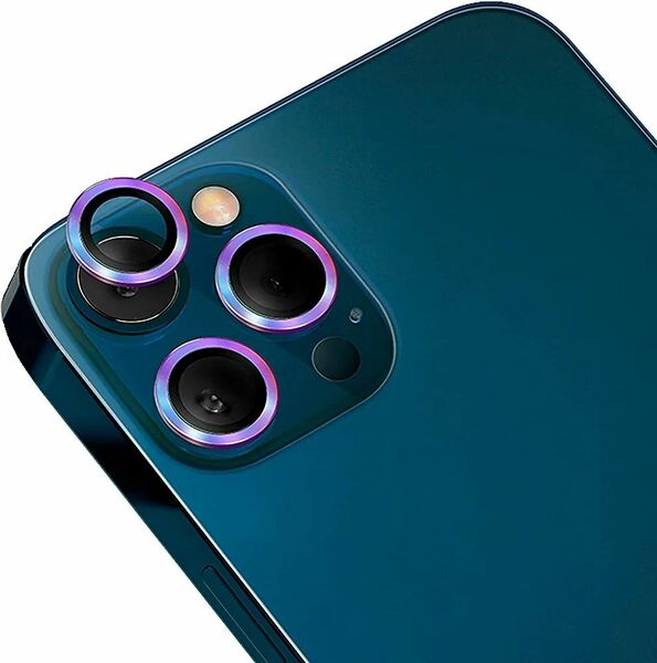 iPhone 12 Pro Max用 カメラフィルム 【4枚セット】 旭硝子製 強化ガラス レンズ保護フィルム 9