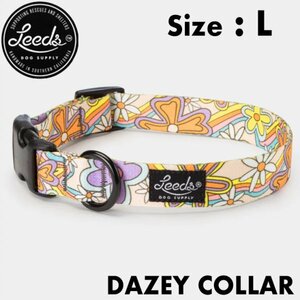 【送料無料】首輪 犬用 Leeds Dog Supply リーズドッグサプライ DAZEY COLLAR 　Lサイズ