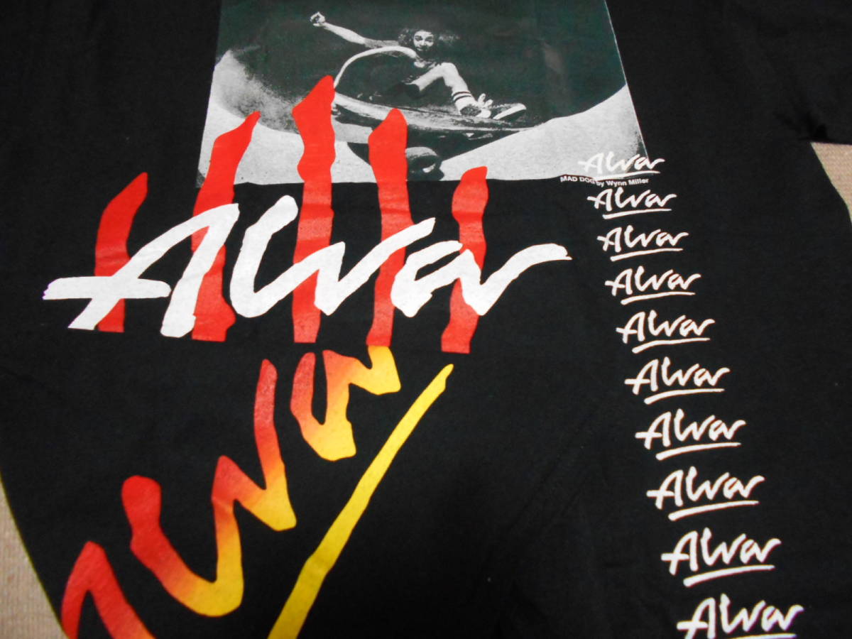 １９７０S ALVA SKATES SCRATCH LOGO 白 LS T-shirts WYNN MILLER TEAM