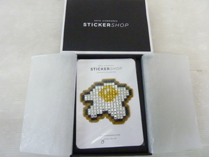 F1. unused . close Anya Hindmarch ANYA HINDMARCH leather sticker Medama roasting Egg rhinestone 