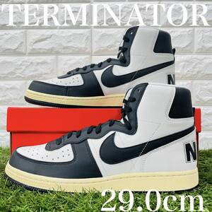 即決 ナイキ ターミネーター ハイ 白 黒 ホワイト ブラック NIKE TERMINATOR HIGH 29.0cm 送料込み FD0394-030