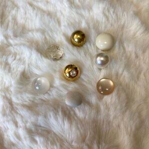 ボタン セット シルバー パール ゴールド