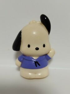 フィギュア　サンリオ　1996 ポチャッコ　ポチャコ　サンリオ　犬　いぬ　イヌ　白黒　紫　服　パープル人形　sanrio キティ