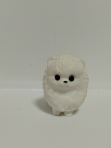 フィギュア　ポメラニアン ミニフィギュア 犬　イヌ　いぬ　飾り　白　動物