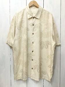 Tommy Bahama トミーバハマ 美品 シルクシャツ アロハシャツ ハワイアン シルク半袖シャツメンズXL 良品綺麗