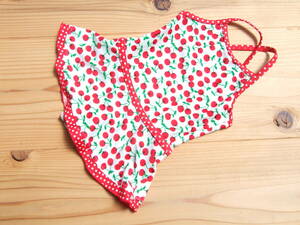 * beautiful goods Kids pretty! cherry pattern white One-piece swimsuit 80 centimeter (12)*