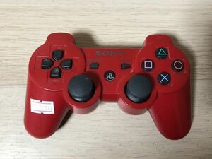 PS3 周辺機器 デュアルショック3 DUAL SHOCK SIXAXIS ワイヤレス コントローラー レッド 【管理 14314】【B】