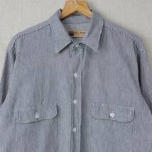 BIG MAC Hickory Stripe Shirts 1990s L SHIRT23092 ビッグマック ヒッコリーストライプ シャツ 1990年代 アメリカ製_画像3