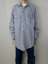 BIG MAC Hickory Stripe Shirts 1990s L SHIRT23092 ビッグマック ヒッコリーストライプ シャツ 1990年代 アメリカ製_画像9