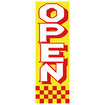 エナジープライス 店舗用品 定番デザイン のぼり旗 OPEN(赤)_画像1