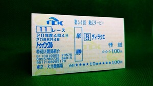 tilake:2008 Tokyo Dubey : actual place single . horse ticket 