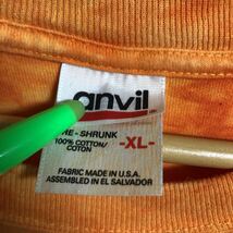 【古着】タイダイ半袖　シャツ　オレンジ　XLサイズ　anvil_画像3