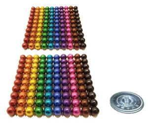 ネオジム磁石　マグネットボール 5ミリ玉 全１０色　合計２００個 送料無料！
