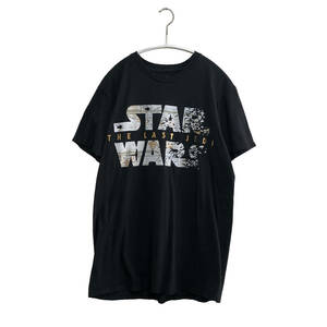 USA 古着 半袖 Tシャツ スターウォーズ STAR WARS ディズニー 最後のジェダイ ブラック 黒 メンズM 古着卸 BA0970