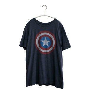 USA 古着 半袖 Tシャツ MARVEL マーベル キャプテンアメリカ オールドネイビー メンズM 古着卸 激安 BA0974