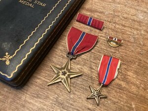 CC-9561 ■送料無料■ 米軍 空軍 BRONZE STAR MEDAL USA 軍隊 バッジ メダル プレート 授章 勲章 徽章 記章 ミリタリー アンティーク 43g /