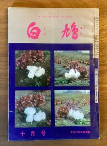 BB-5081 ■送料無料■白鳩 冊子 月刊 生長の家本部編集 宗教 本 古本 写真 谷口清超 女性らしい女性 印刷物 昭和51年10月1日 96P/くOKら