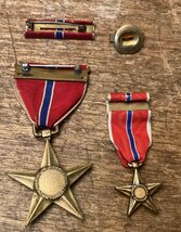 CC-9561 ■送料無料■ 米軍 空軍 BRONZE STAR MEDAL USA 軍隊 バッジ メダル プレート 授章 勲章 徽章 記章 ミリタリー アンティーク 43g /_画像3