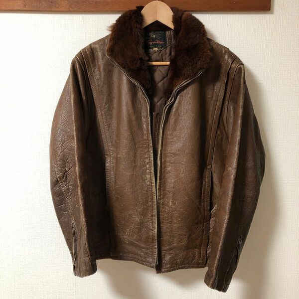 Japan vintage leather jacket “Superman”