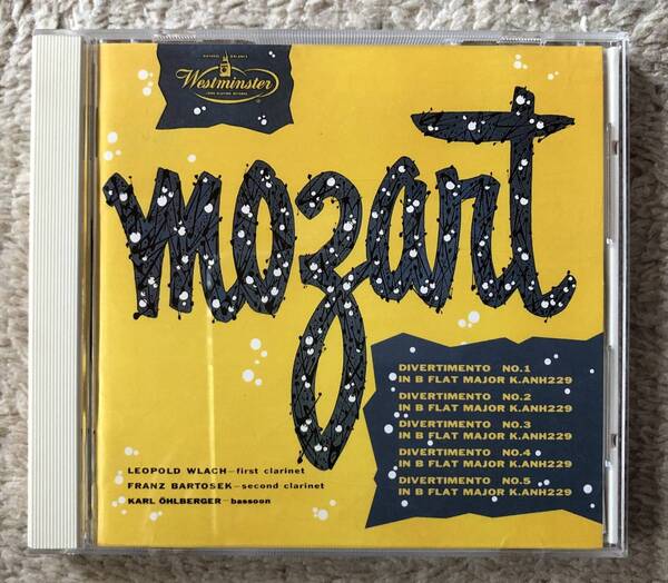 CD-June / Westminster / ウラッハ & バルトシェック (clanet) エールベルガー (basn) / モーツァルト_5つのディヴェルティメントNo.1-5