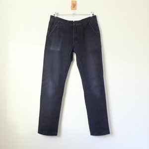 DENIM & SUPPLY ラルフローレン パンツ ミリタリーチノ リアルすぎるユーズド加工 褪せた濃紺 33 （w-1745）