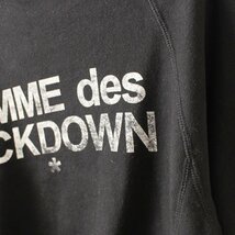 THE CUT クルースウェット COMME DES FUCK DOWN 黒 USA製 M （w-0026）_画像3
