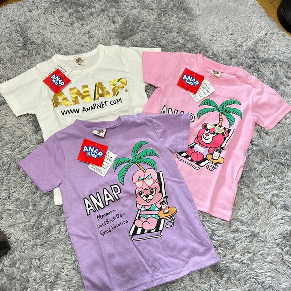 ANAP KIDS Tシャツ 3点 セット 90cm 女の子