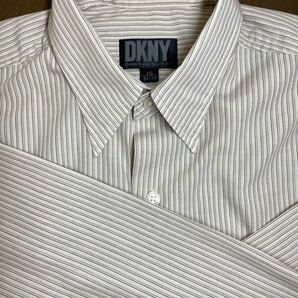 DKNY メンズ　長袖シャツ ダナキャラン　ニューヨーク　ライトベージュ　カッターシャツ　ワイシャツ