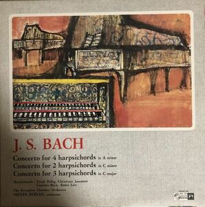 J.S Bach - Harpsichords Concerto / ハープシコードのための協奏曲 / フランク・ペルレグ / レグエルサイム室内合奏団 / SMS-2470 / JPN