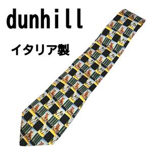 dunhill Dunhill chair - pattern necktie Italy made silk 100%