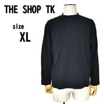 【XL】THE SHOP TK ザショップティーケー メンズ 黒無地 Tシャツ_画像1