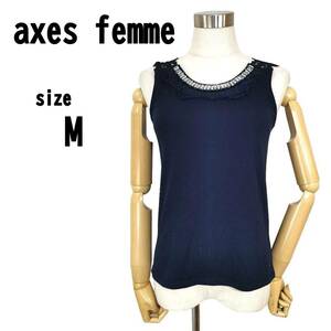 【M】axes femme アクシーズファム レディース ノースリーブ 胸元装飾