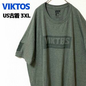 US古着 VIKTOS ヴィクトス 半袖Tシャツ ミリタリー ゆるだぼ ヴィンテージ カーキ