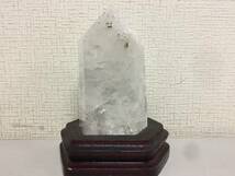 天然石　六角水晶　原石　レインボー　置物　パワーストーン　インテリア　全体高さ16.5cm　　　　L2_画像1